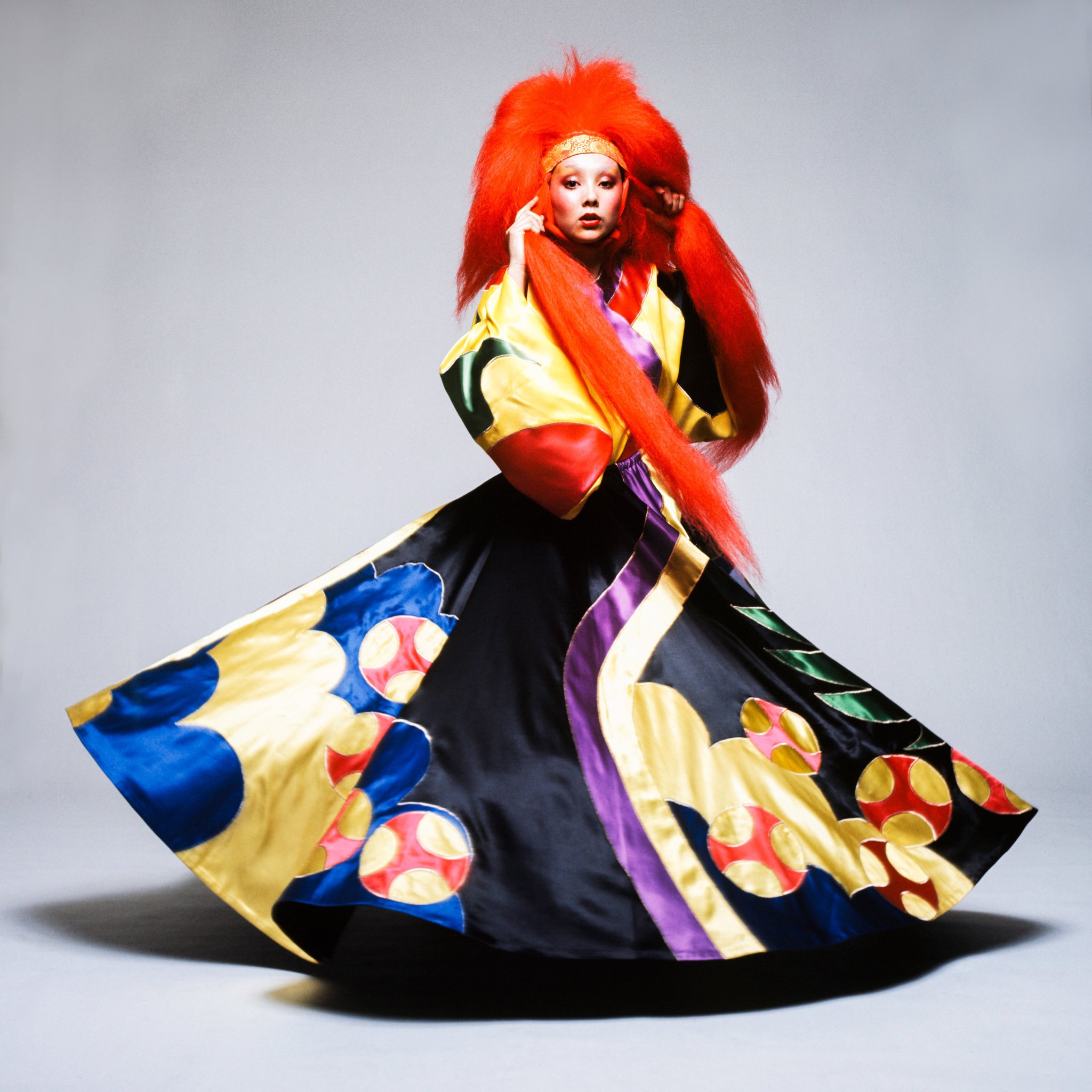 Dress Kansai Yamamoto Multicolour size 10 UK in Cotton - 21497721